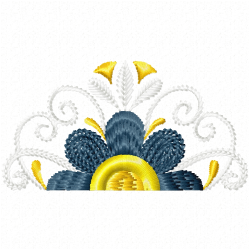 Flowers And Tree Embroidery Design 9